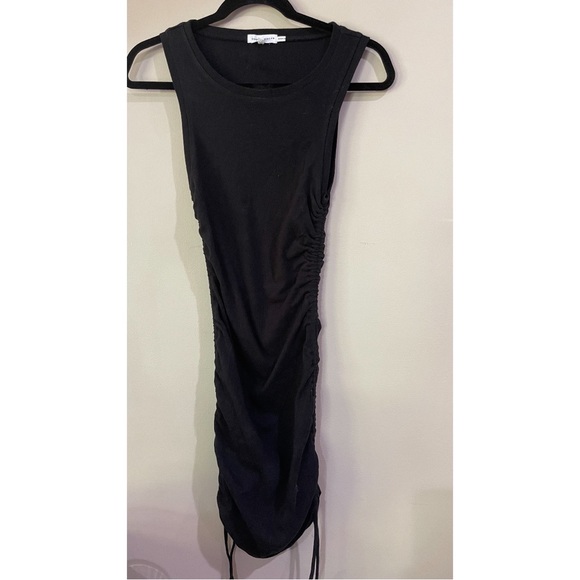 good american black ruched Tank dress Size 1 - Picture 2 of 5
